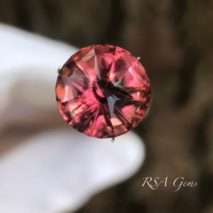 pink tourmaline faceted colored gemstone